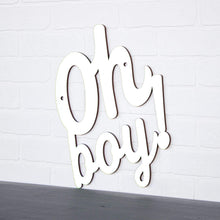 Load image into Gallery viewer, Spunky Fluff Proudly handmade in South Dakota, USA Medium / White Oh Boy!