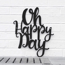 Load image into Gallery viewer, Spunky Fluff Proudly handmade in South Dakota, USA Medium / Black Oh Happy Day