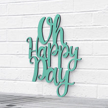 Load image into Gallery viewer, Spunky Fluff Proudly handmade in South Dakota, USA Medium / Turquoise Oh Happy Day