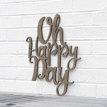 Load image into Gallery viewer, Spunky Fluff Proudly handmade in South Dakota, USA Medium / Weathered Brown Oh Happy Day