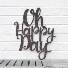 Load image into Gallery viewer, Spunky Fluff Proudly handmade in South Dakota, USA Medium / Weathered Ebony Oh Happy Day