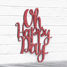 Load image into Gallery viewer, Spunky Fluff Proudly handmade in South Dakota, USA Medium / Weathered Red Oh Happy Day