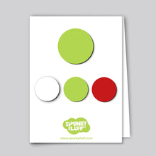 Load image into Gallery viewer, Spunky Fluff Proudly handmade in South Dakota, USA Christmas Bright Painted Dot Magnets, Mixed