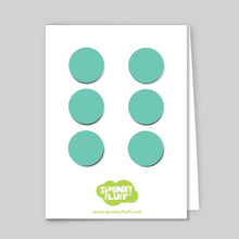 Load image into Gallery viewer, Spunky Fluff Proudly handmade in South Dakota, USA Turquoise Painted Dot Magnets, Small