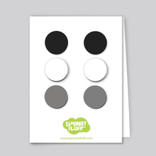 Load image into Gallery viewer, Spunky Fluff Proudly handmade in South Dakota, USA Elegant Neutrals Painted Dot Magnets, Small Variety Pack

