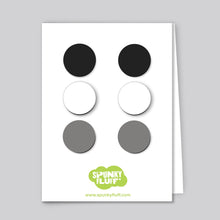 Load image into Gallery viewer, Spunky Fluff Proudly handmade in South Dakota, USA Elegant Neutrals Painted Dot Magnets, Small Variety Pack