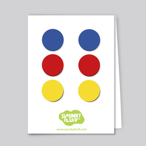 Spunky Fluff Proudly handmade in South Dakota, USA Everyday Brights Painted Dot Magnets, Small Variety Pack