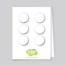 Load image into Gallery viewer, Spunky Fluff Proudly handmade in South Dakota, USA White Painted Dot Magnets, Small
