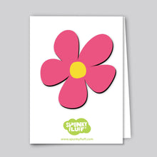 Load image into Gallery viewer, Spunky Fluff Proudly handmade in South Dakota, USA Magenta Painted Flower Magnet
