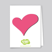 Load image into Gallery viewer, Spunky Fluff Proudly handmade in South Dakota, USA Magenta Painted Heart Magnet