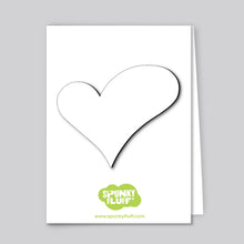 Load image into Gallery viewer, Spunky Fluff Proudly handmade in South Dakota, USA White Painted Heart Magnet