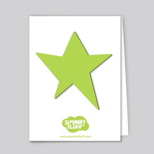 Load image into Gallery viewer, Spunky Fluff Proudly handmade in South Dakota, USA Pear Green Painted Star Magnet