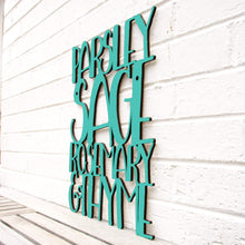 Load image into Gallery viewer, Spunky Fluff Proudly handmade in South Dakota, USA Medium / Turquoise Parsley Sage Rosemary & Thyme