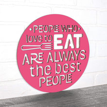 Load image into Gallery viewer, Spunky Fluff Proudly Handmade in South Dakota, USA Medium / Magenta People Who Love to Eat Are Always the Best People