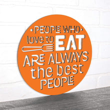 Load image into Gallery viewer, Spunky Fluff Proudly Handmade in South Dakota, USA Medium / Orange People Who Love to Eat Are Always the Best People