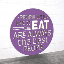 Load image into Gallery viewer, Spunky Fluff Proudly Handmade in South Dakota, USA Medium / Purple People Who Love to Eat Are Always the Best People
