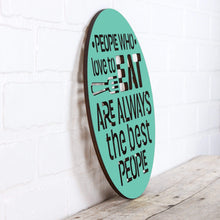 Load image into Gallery viewer, Spunky Fluff Proudly Handmade in South Dakota, USA Medium / Turquoise People Who Love to Eat Are Always the Best People