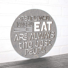 Load image into Gallery viewer, Spunky Fluff Proudly Handmade in South Dakota, USA Medium / Weathered Gray People Who Love to Eat Are Always the Best People