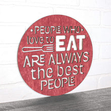 Load image into Gallery viewer, Spunky Fluff Proudly Handmade in South Dakota, USA Medium / Weathered Red People Who Love to Eat Are Always the Best People