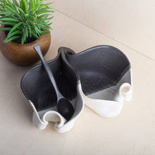 Load image into Gallery viewer, Hilborn Pottery Proudly Handmade in Ontario, CA Black & White Pistachio Dish