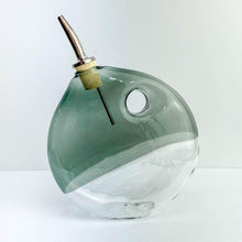 Load image into Gallery viewer, Boise Art Glass Proudly Handmade in Idaho, USA Smokey Gray Pyrex Glass Olive Oil Bottle