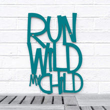 Load image into Gallery viewer, Spunky Fluff Proudly Handmade in South Dakota, USA Medium / Teal Run Wild My Child