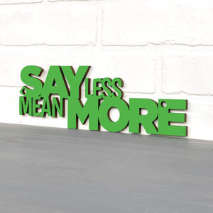 Spunky Fluff Proudly Handmade in South Dakota, USA Small / Grass Green Say Less Mean More