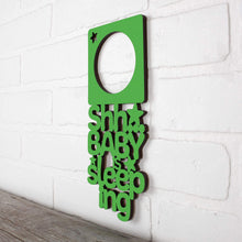 Load image into Gallery viewer, Spunky Fluff Proudly Handmade in South Dakota, USA Grass Green Shhh... The Baby is Sleeping