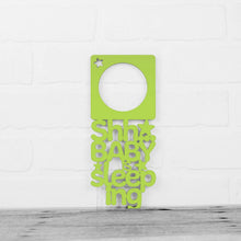 Load image into Gallery viewer, Spunky Fluff Proudly Handmade in South Dakota, USA Pear Green Shhh... The Baby is Sleeping