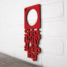 Load image into Gallery viewer, Spunky Fluff Proudly Handmade in South Dakota, USA Red Shhh... The Baby is Sleeping