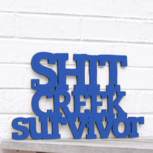 Load image into Gallery viewer, Spunky Fluff Proudly Handmade in South Dakota, USA Small / Cobalt Blue Shit Creek Survivor