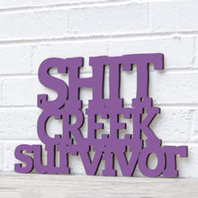 Load image into Gallery viewer, Spunky Fluff Proudly Handmade in South Dakota, USA Small / Purple Shit Creek Survivor
