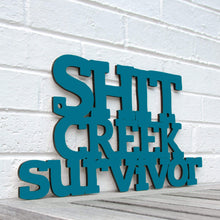 Load image into Gallery viewer, Spunky Fluff Proudly Handmade in South Dakota, USA Small / Teal Shit Creek Survivor