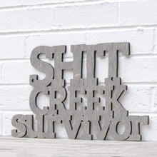 Load image into Gallery viewer, Spunky Fluff Proudly Handmade in South Dakota, USA Small / Weathered Gray Shit Creek Survivor