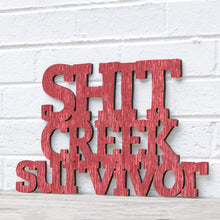 Load image into Gallery viewer, Spunky Fluff Proudly Handmade in South Dakota, USA Small / Weathered Red Shit Creek Survivor