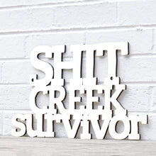 Load image into Gallery viewer, Spunky Fluff Proudly Handmade in South Dakota, USA Small / White Shit Creek Survivor