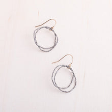 Load image into Gallery viewer, Original Hardware Proudly Handmade in Colorado, USA Silver Shimmer Organic Circle Earrings
