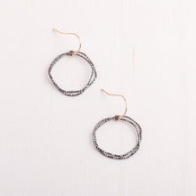 Load image into Gallery viewer, Original Hardware Proudly Handmade in Colorado, USA Silver Shimmer Organic Circle Earrings