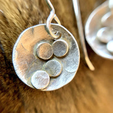 Load image into Gallery viewer, Joanna Craft Jewelry Proudly Handmade in California, USA Simple Disc &amp; Dot Sterling Silver Earrings
