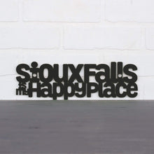 Load image into Gallery viewer, Spunky Fluff Proudly handmade in South Dakota, USA Small / Black Sioux Falls is my Happy Place