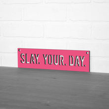 Load image into Gallery viewer, Spunky Fluff Proudly Handmade in South Dakota, USA Small / Magenta Slay Your Day