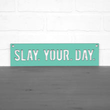 Load image into Gallery viewer, Spunky Fluff Proudly Handmade in South Dakota, USA Small / Turquoise Slay Your Day