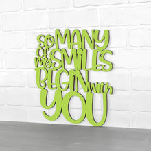 Load image into Gallery viewer, Spunky Fluff Proudly Handmade in South Dakota, USA Medium / Pear Green So Many Of My Smiles Begin With You