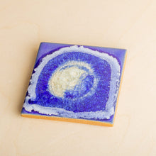 Load image into Gallery viewer, Dock 6 Pottery Ceramics Blue Square Ceramic Coaster