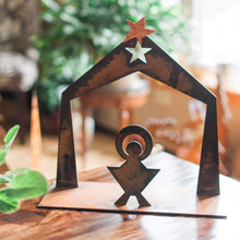 Load image into Gallery viewer, Prairie Dance Proudly Handmade in South Dakota, USA Stable & Manger Decorative Piece