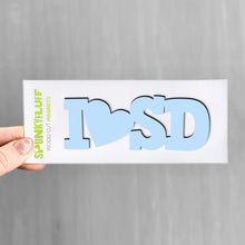 Load image into Gallery viewer, Spunky Fluff Proudly handmade in South Dakota, USA Powder State Initials Tiny Word Magnet
