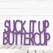 Load image into Gallery viewer, Spunky Fluff Proudly Handmade in South Dakota, USA Large / Purple Suck it up Buttercup

