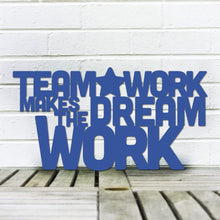 Load image into Gallery viewer, Spunky Fluff Proudly Handmade in South Dakota, USA Large / Cobalt Blue Teamwork Makes the Dream Work