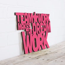 Load image into Gallery viewer, Spunky Fluff Proudly Handmade in South Dakota, USA Large / Magenta Teamwork Makes the Dream Work