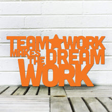 Load image into Gallery viewer, Spunky Fluff Proudly Handmade in South Dakota, USA Large / Orange Teamwork Makes the Dream Work